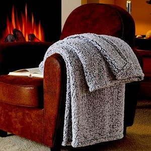 Gray Sherpa Throw